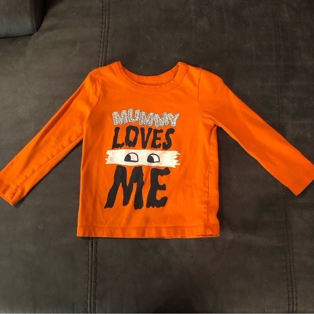 Orange Halloween Long Sleeve Shirt Size 18-24 Months